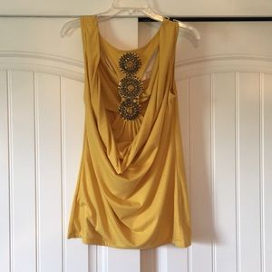 Yellow layered Tank Top